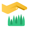 Thick lawn growth icon