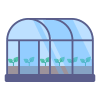 Commercial greenhouse icon