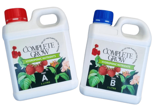 CompleteGrow Hydroponic Nutrients Part A and Part B, 1 litre bottles