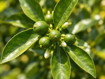 Small developing citrus fruit