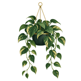 Trailing pothos indoor plant